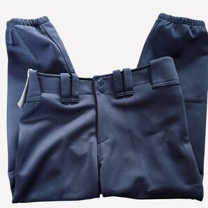 NWTS Mizuno Navy Women's Softball Pants, belt loops, elastic bottom, sz S